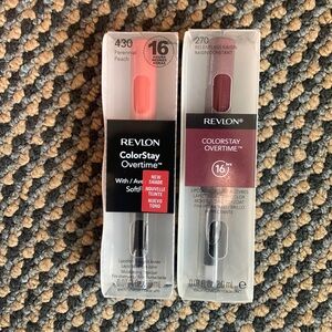 Revlon Colorstay Overtime 430 Perennial Peach/ 270 Relentless Raisin set of 2